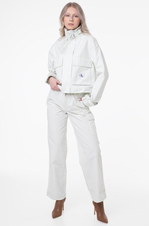[CK JEAN] Women's Cotton Utility Short Jacket ☆人気☆ White Jacket COTTON UTILITY SHORT JACKET Calvin Klein, Light