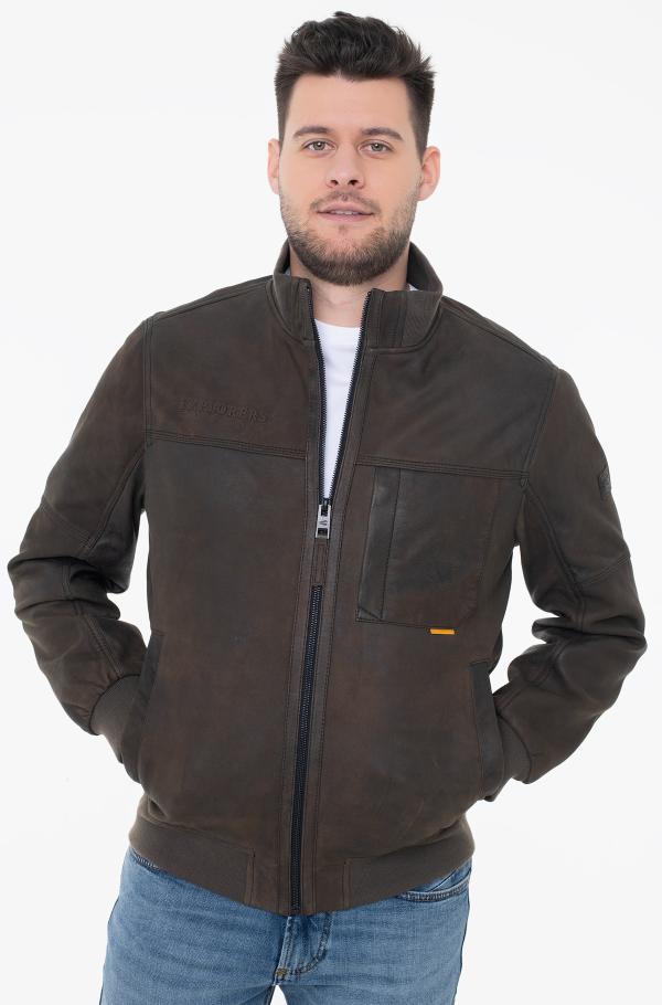 Brown1 Leather jacket 431290/3L25 Camel Active, Men Leather