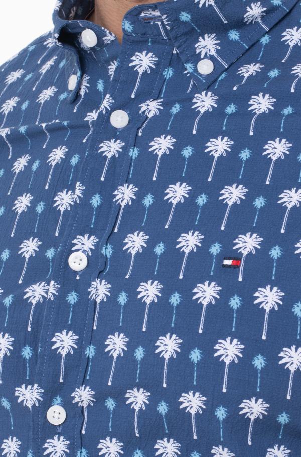 Blue 3 short sleeve shirt mini palm print sf shirt s/s tommy 