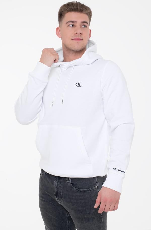 Calvin klein white hoodie mens best sale