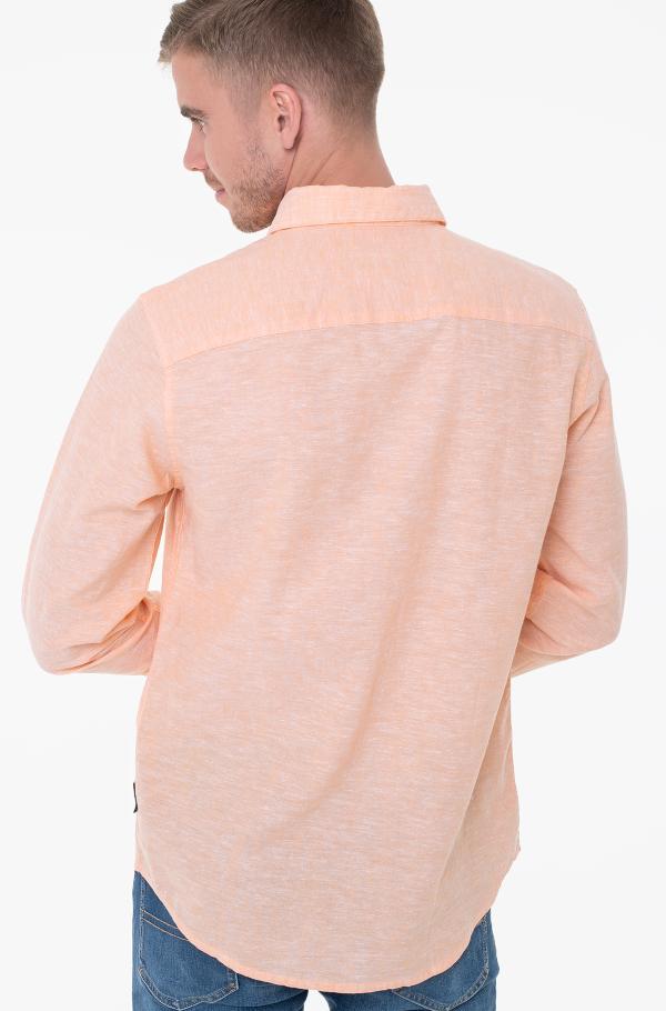 oranz Linen shirt 1040141 Tom Tailor, Long-sleeved oranz