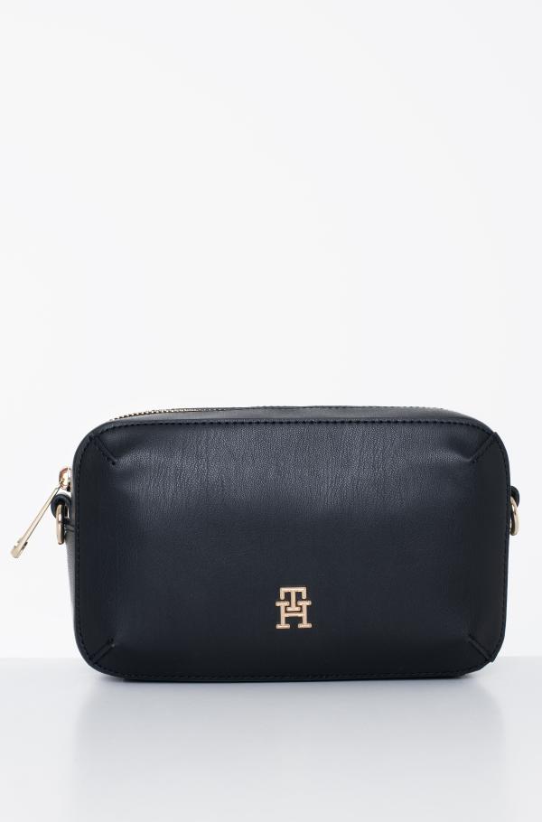 Black shoulder bag th chic flap crossover corp tommy hilfiger 