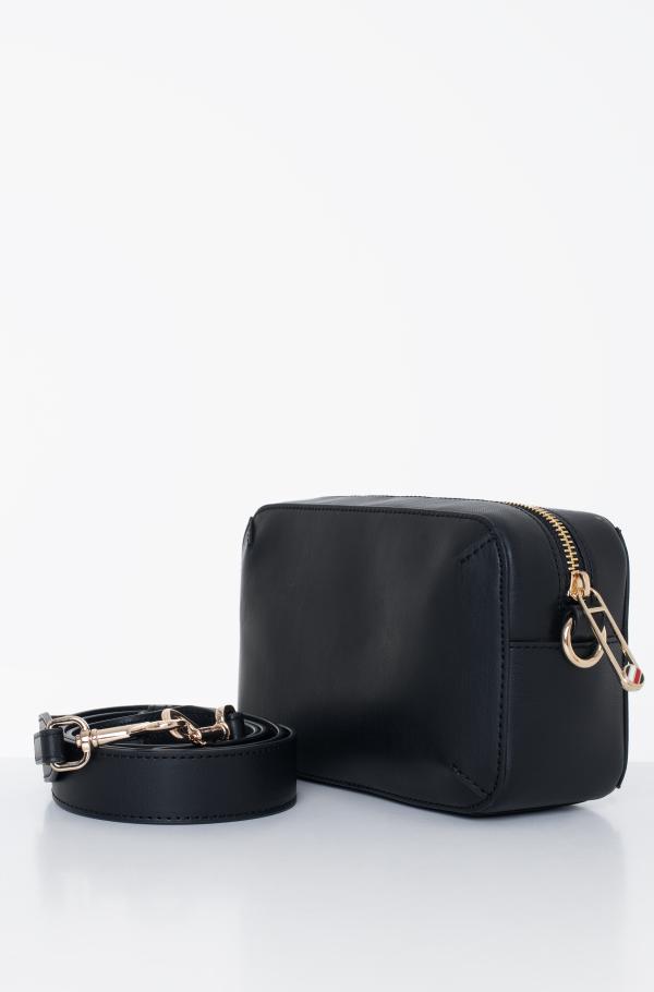Black shoulder bag th chic flap crossover corp tommy hilfiger 