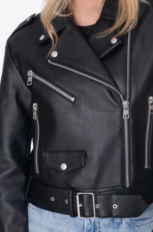 black Leather jacket CLASSIC FAUX LEATHER BIKER Calvin Klein