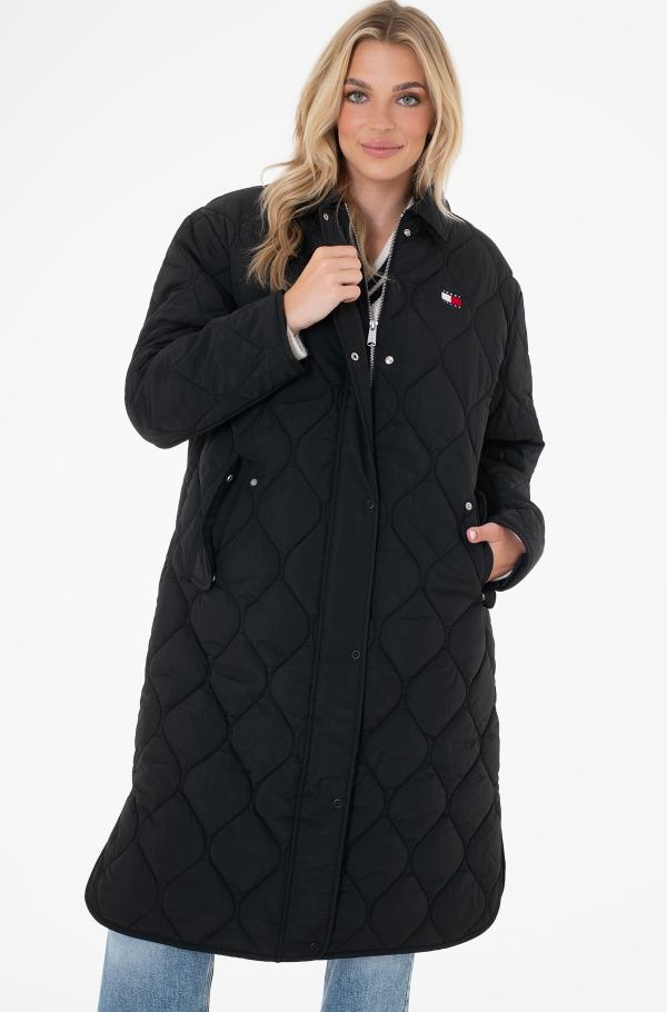 black Jacket TJW ONION QUILT COAT EXT Tommy Jeans, Women