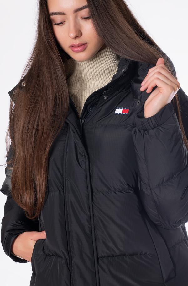 black Jacket TJW ALASKA LONG PUFFER EXT Tommy Jeans, Women