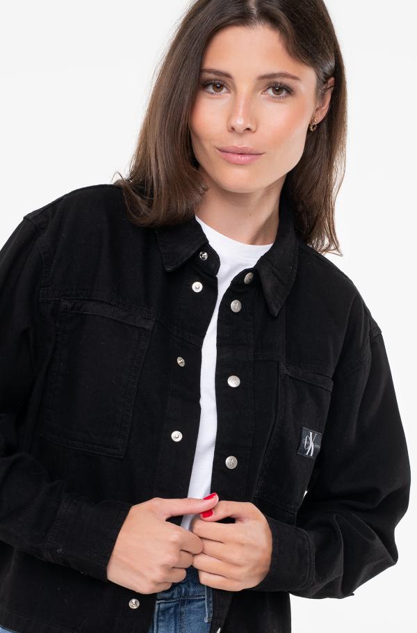 Calvin klein black denim jacket best sale