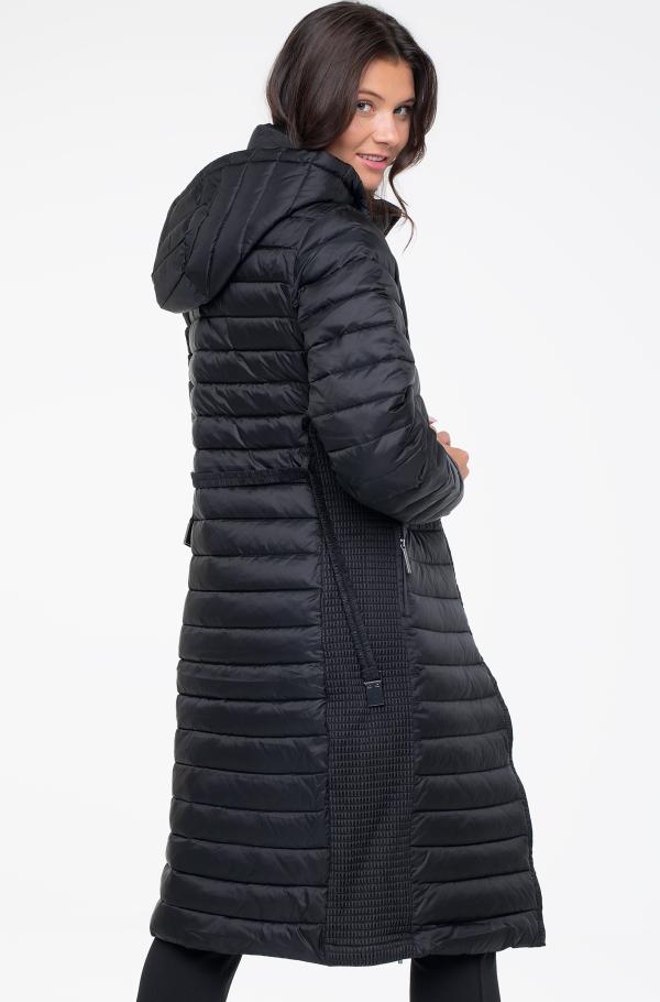 black Jacket LW PADDED SMOCKING MIDI COAT Calvin Klein