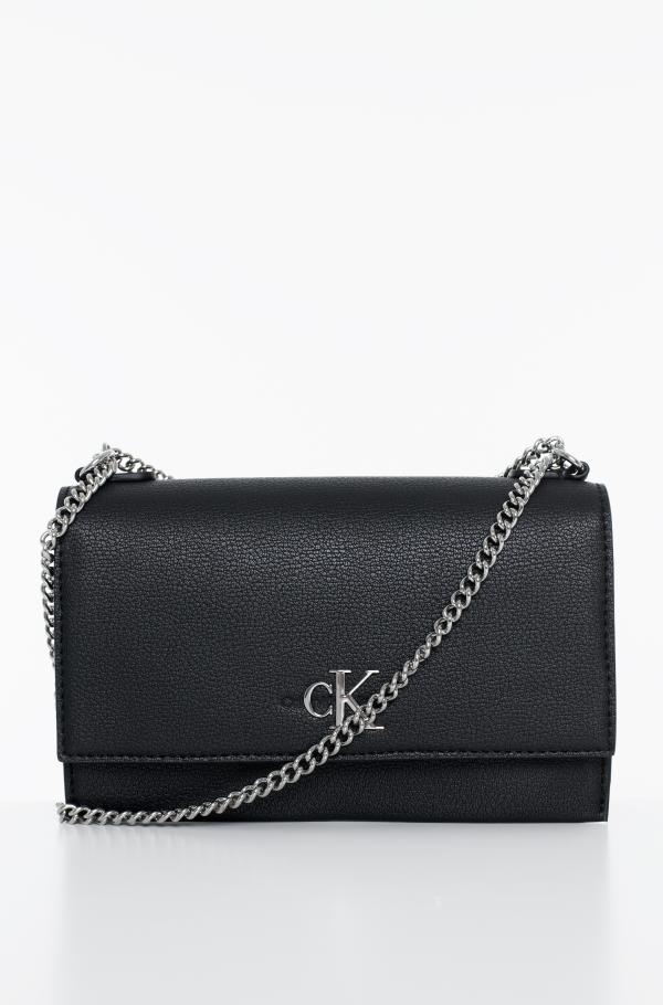 ショルダーバッグ・ポシェット   Women's CKJ Minimal Monogram Flap Chain Shoulde Minimal Monogram Flap Shoulder Bag | black | Calvin Klein