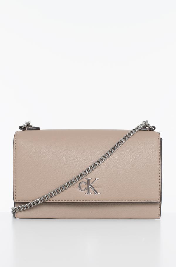 ☆ ☆ 3color women's CKJ minimal monogram flap sh Calvin Klein Monogram Flap Crossbody Khaki/Brown/Java One