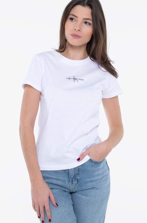 売れ筋商品|||カルバンクライン Tシャツ レディース トップス GRADIENT MONOLOGO SLIM TEE - Basic T-shirt - brilliant white CUI T-shirt GRADIENT MONOLOGO SLIM TEE Calvin Klein, Short