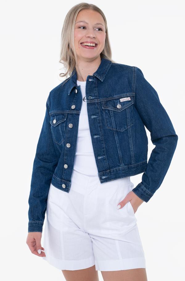 ★ ★ Women's 90s Crop Denim Jacket J224542 1A4 J Women's 90S Vintage Crop Denim Jacket Casual Long Sleeve Raw