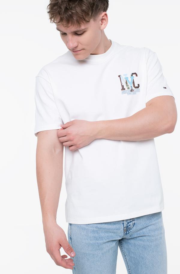 white T-shirt TJM RLX NOVELTY GRAPHIC 3 S/S T Tommy Jeans