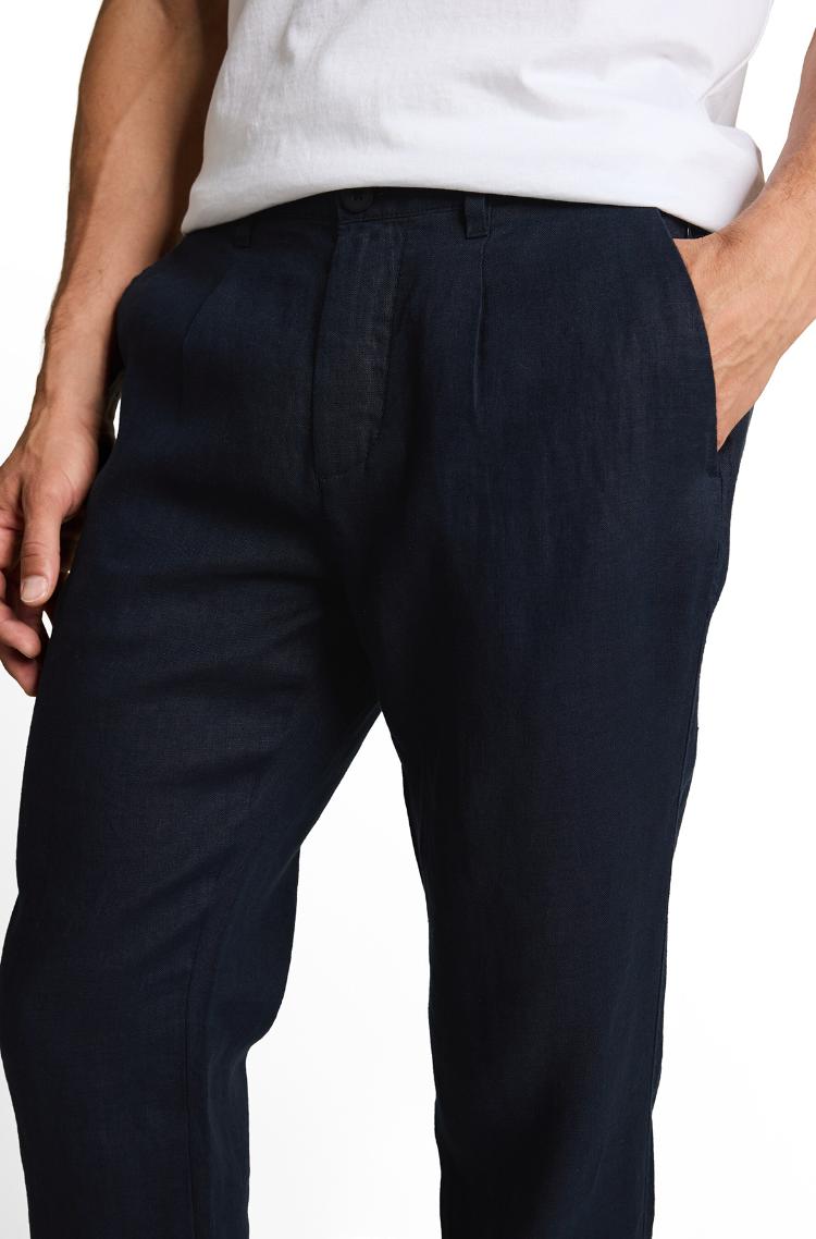 Blue 4 Linen trousers 1050575 Tom Tailor Denim, Men Non-denim